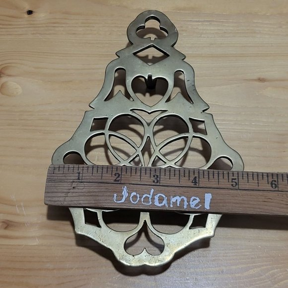 VTG Brass Bronze Trivet Wall Hanging Decor - Picture 9 of 10